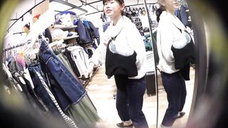 店員撮り３０ 暴走の綿パンツ ポニーテール新人 k店員を襲撃 パンティ質疑応答 voyeur jp